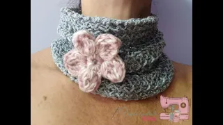 Scaldacollo ai ferri con punto a zig zag🧶🧣 Facilissimo