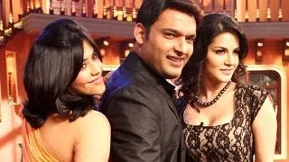 Sunny Leone and Ekta Kapoor on the set of Comedy Nights With Kapil