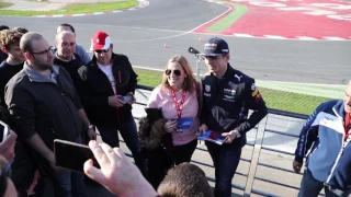 Max Verstappen's walk to see the fans