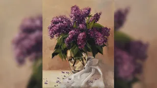 Lilac - Oil painting Alla Prima - Kristina Guelazonia