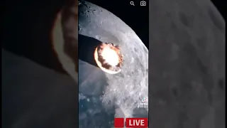 meteorite hits the moon.