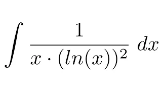 Integral of 1/(x*ln(x)^2) (substitution)