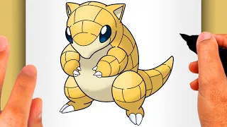 HOW TO DRAW SANDSHREW - How to Draw Pokémon Nº 0027 (EASY POKÉMON DRAWING) - Sandshrew Drawing