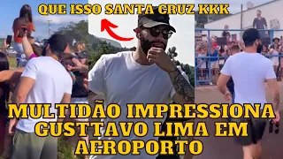 Gusttavo Lima recebido por MULTIDÃO de fãs em AEROPORTO de Santa Cruz do Sul e sempre ATENCIOSO