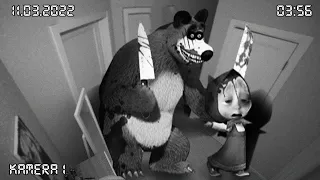 MASHA AND THE BEAR Caught SECURITY CAMERA AT 3 NIGHT!! (YOU WILL BE SHOCKED)