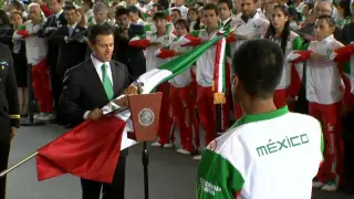 Abanderamiento de la Delegación Mexicana que participará en los JCC Veracruz 2014