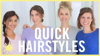 STYLE & BEAUTY | 4 Quick Hairstyles for Mom!