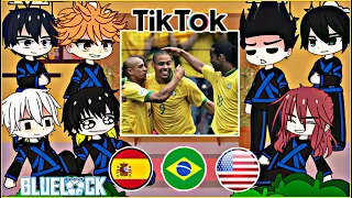 Blue Lock React to Ronaldinho, Roberto Carlos e Ronaldo Fenômeno | Tik Toks | 🇪🇸🇺🇸🇧🇷