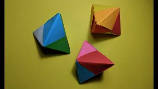 Пельмень оригами из бумаги |  Многогранник оригами | Origami paper polyhedron