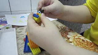 Пластилиновый трансформер Бамблби Энгри Бердс / Plasticine transformer Bumblebee Angry Birds