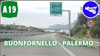 AUTOSTRADA A19 PALERMO-CATANIA | TRATTO BUONFORNELLO-PALERMO (VILLABATE)| Driving in Sicily