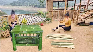 Working every day: How to make a bamboo table, homemade farm supplies|Trieu Thi Hoa EP.94