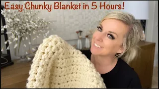 Easy Chunky Blanket - Single Crochet