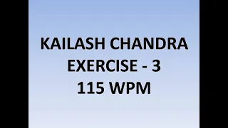 Kailash Chandra | Ex- 3 | 115 WPM | Shorthand Dictation | #onlineclasses_contact_us_8851154654