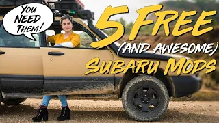 TOP 5 FREE (or CHEAP) MODS for your SUBARU