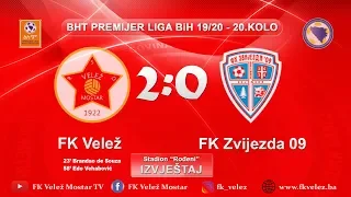 Izvještaj: BHT Premijer liga 19-20 / 20. kolo / FK Velež - FK Zvijezda 09 2:0