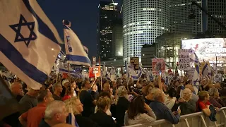 Anti govt Israelis demonstrate in Tel Aviv | AFP