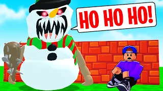 ROBLOX BUILD TO SURVIVE EVIL SNOWMAN!