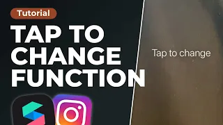 Tap To Change function - Switch through different options in Instagram Filters | Spark AR Tutorial