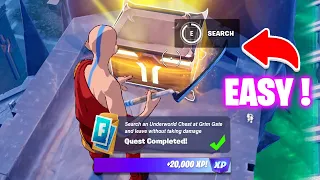 Search an Underworld Chest at Grim Gate and leave without taking damage Fortnite Week 6 quests