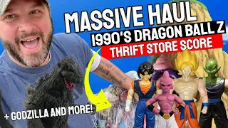 Vintage Toy Hunt Haul!  Epic Thrift Store Score! Vintage 90s Dragon Ball Z Figures, Godzilla & more!