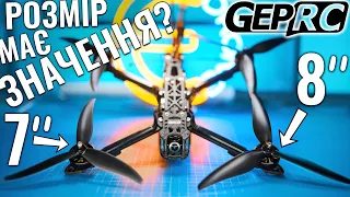 GEPRC Mark4 LR8 та LR7. Детальний огляд і порівняння готових FPV дронів. Тест 7" проти 8 дюймів.