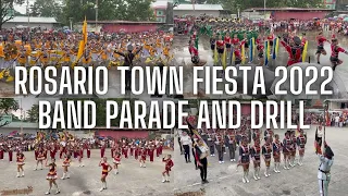 Rosario Town Fiesta 2022 Rain or Shine Band Parade And Drill Part 1 | Steven Mateo TV