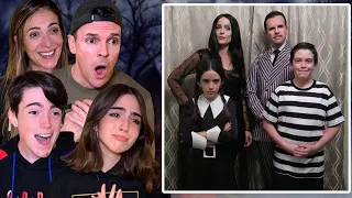 REACTING TO OUR ADDAMS FAMILY VIDEO!! (Emotional)