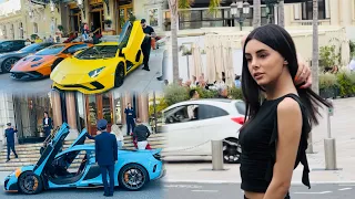 🍃🍂MONACO AUTUMN BEAUTIFUL GIRLS & SUPERCARS GMK)OCTOBER 2023[2]#monaco #billionaires #supercars