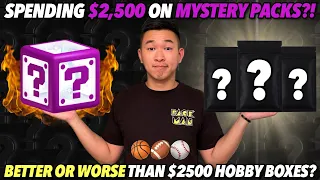 I WENT CRAZY & SPENT $2500 ON HIGH-END MYSTERY PACKS! COMPARING VS $2500 HOBBY BOXES! 🔥🔥🔥