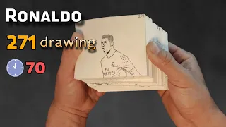 Flipbook Cristiano Ronaldo's solo goal|how to make Ronaldo flipbook|how to draw Ronaldo|football