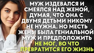 Муж издевался над женой, думая, что она с двумя детьми никому не нужна. Но месть была гениальной...