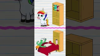 Unicorn & Dragon's Reading Routine! (Animation Meme) #boyanddragon #shorts