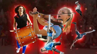 BREAKDANCE, VIOLIN & DRUMS - BEST STREET SHOW - Olga Show & FloorlegendZ