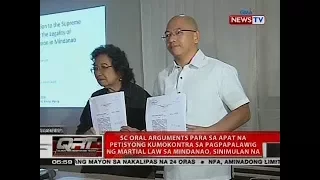 QRT: SC oral arguments para sa 4 na petisyong kumokontra sa Mindanao martial law, sinimulan na