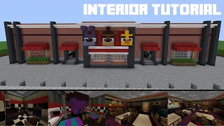 Minecraft Tutorial: How To Build Freddy Fazbear's Pizza Restaurant Interior (Part 2)