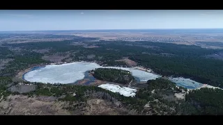 Зауралье. Курган. Весенний лёд на Голубых озёрах