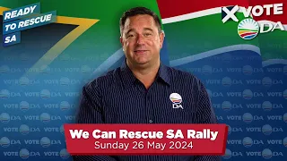 DA Leader John Steenhuisen invites YOU to our final We Can Rescue SA rally tomorrow!