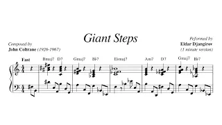 Eldar - 1 Minute Giant Steps (Piano Transcription)