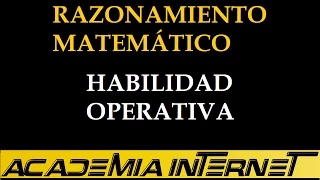 Habilidad Operativa, última cifra, inducción, suma de cifras, potencia