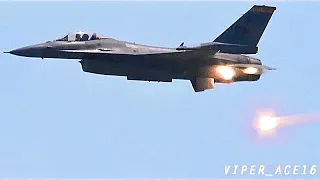 2023 USAF F-16 Viper Demo With Flares!! Wings Over South Texas (Corpus Christi) - Day 2