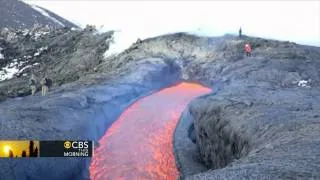 Volcano erupts in Russia