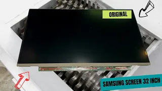 Samsung Screen TV 32  Inch vs Fast Shredder Machine