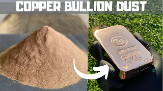 Copper Dust Melt Down - Trash To Treasure - ASMR Metal Melting - Copper Casting  BigStackD Bullion