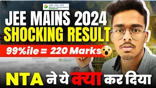 🤯JEE Mains 2024 Result out | Most Shocking Marks Vs Percentile April Attempt | Cutoffs Category wise