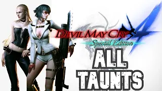 Devil May Cry 4 All Lady And Trish Taunts - Все Насмешки Леди И Триш