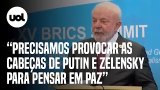 Lula é questionado sobre a guerra na Ucrânia e rebate: 'Não se trata de apoiar um país, mas a paz'