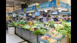 [4K] High quality fresh market in Bangkok "Or Tor Kor Market" start walking from MRT station