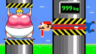 Super Mario Escape vs Fat Peach Super Sized Maze | Game Animation