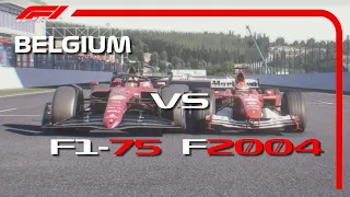 F1 2022 Ferrari vs 2004 Ferrari - BELGIUM